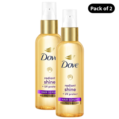 Dove Radiant Shine+ UV Protect Hair Serum (48ml)(Pack of 2)