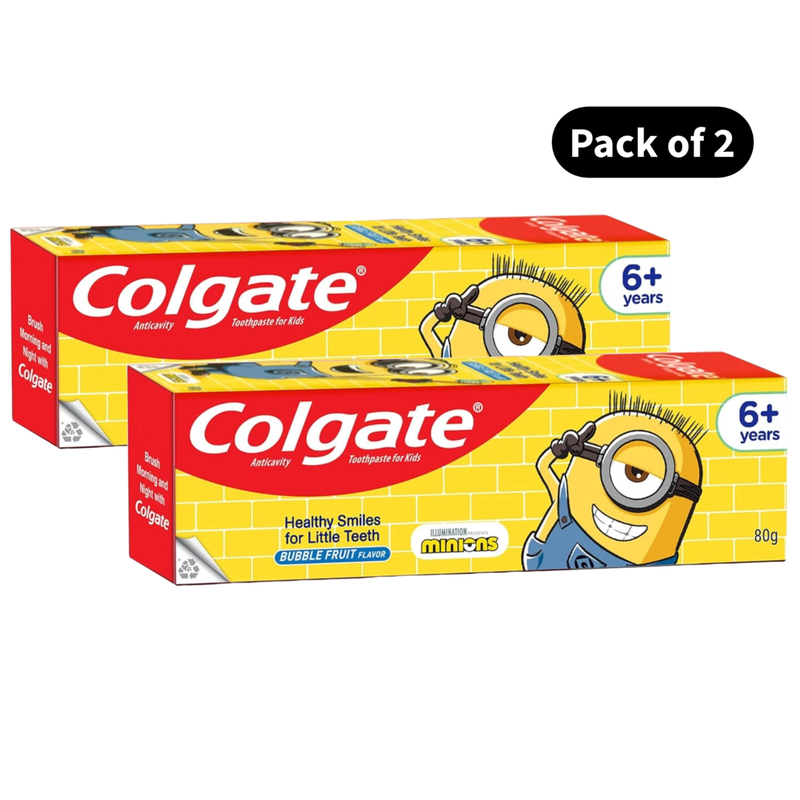 Colgate Bubble Fruit Minions Kids Toothpaste (80gm)(Pack of 2)