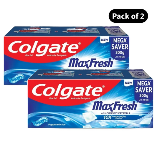 Colgate MaxFresh Peppermint Ice Toothpaste (2X150gm)(Pack of 2)