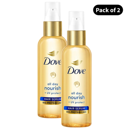 Dove All Day Nourish+ UV Protect Hair Serum (100ml)(Pack of 2)