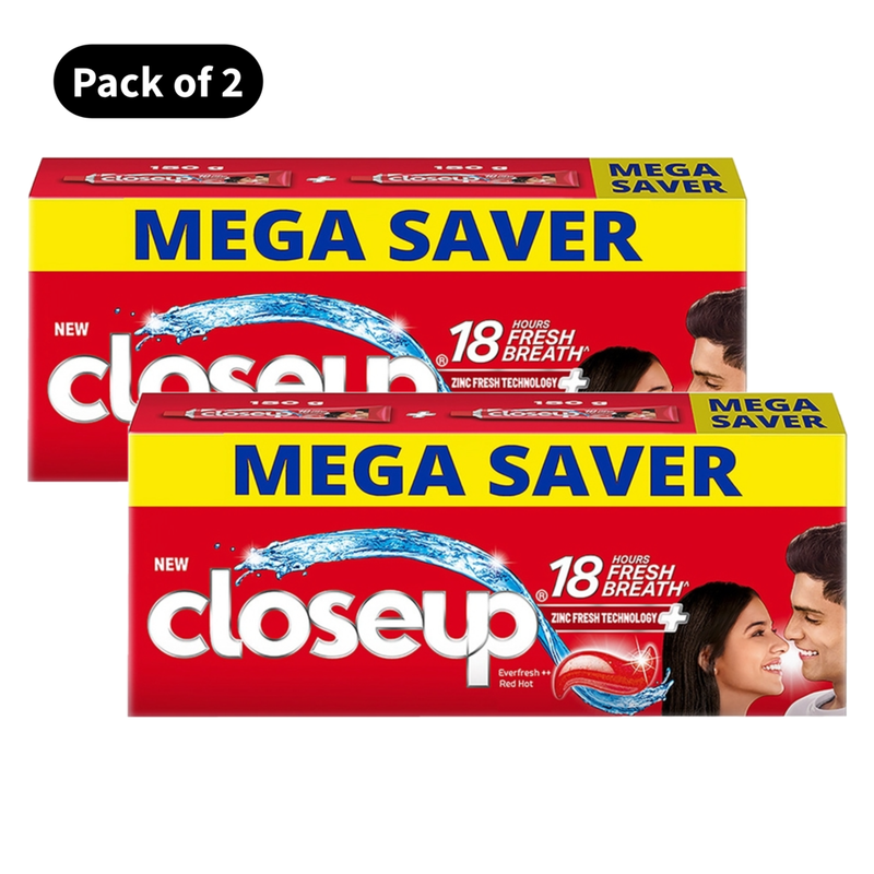 Closeup 18 Hours Fresh Breath Toothpaste (150gm x 2)(Pack of 2)