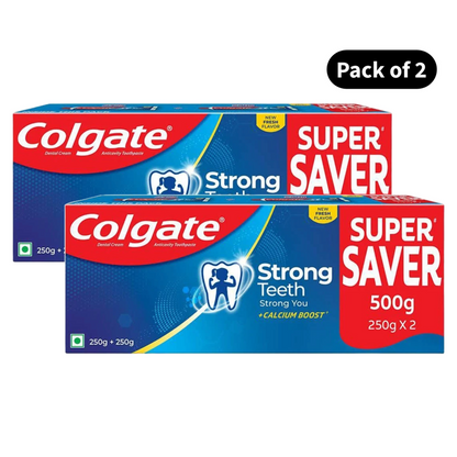 Colgate Strong Teeth Toothpaste (250g+250gm)(Pack of 2)