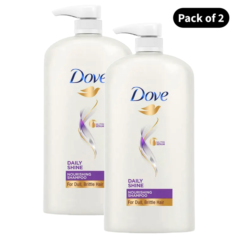 Dove Daily Shine Nutri Serum Shampoo (1L)(Pack of 2)