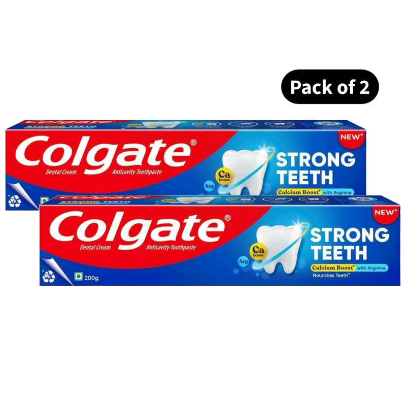 Colgate Strong Teeth Toothpaste (200gm)(Pack of 2)