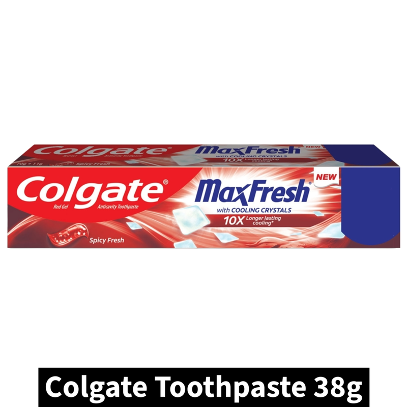 Colgate Spicy Fresh MaxFresh With Cooling Toothpaste Crystals 10X 38gm