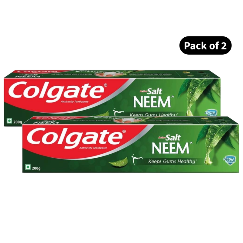 Colgate Active Salt Neem Anticavity Toothpaste (200gm)(Pack of 2)