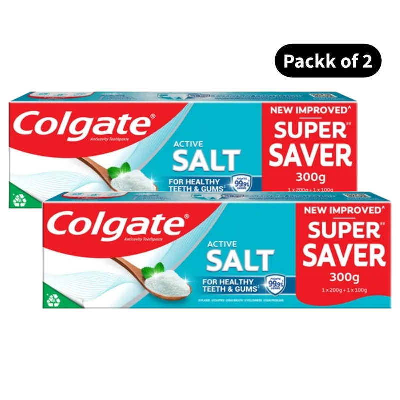 Colgate Active Salt Anticavity Toothpaste (300gm)(Pack of 2)