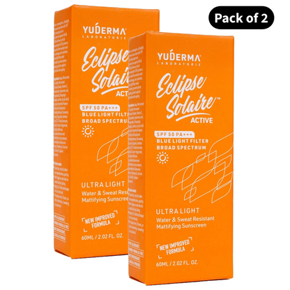 Yuderma Eclipse Solaire Mattifying Sunscreen SPF 50 Pa+++ (60ml)(Pack of 2)