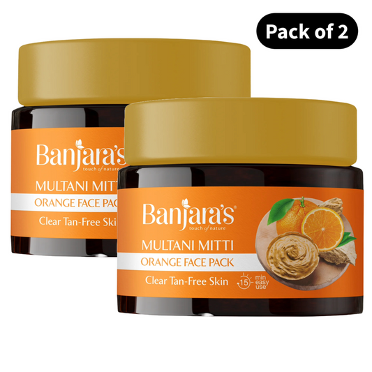 Banjaras Multani Mitti Orange Face Pack (100gm)(Pack of 2)