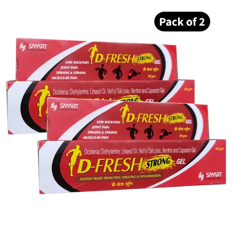 D-Fresh Instant Relief From Pain Gel (30gm)(Pack of 2)