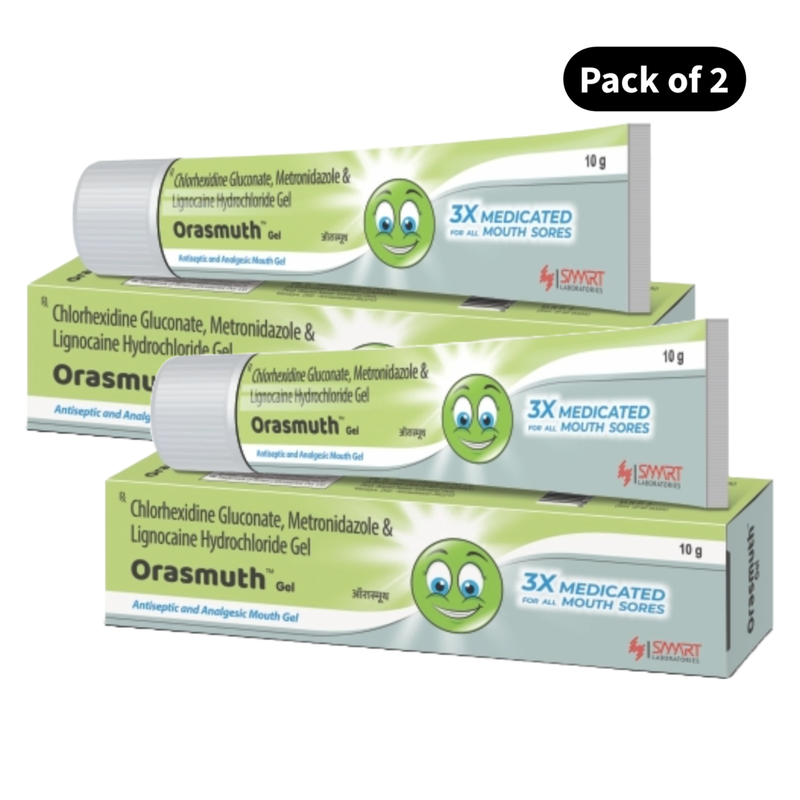 Orasmuth 3x Medicated Mouth Gel (10gm)(Pack of 2)