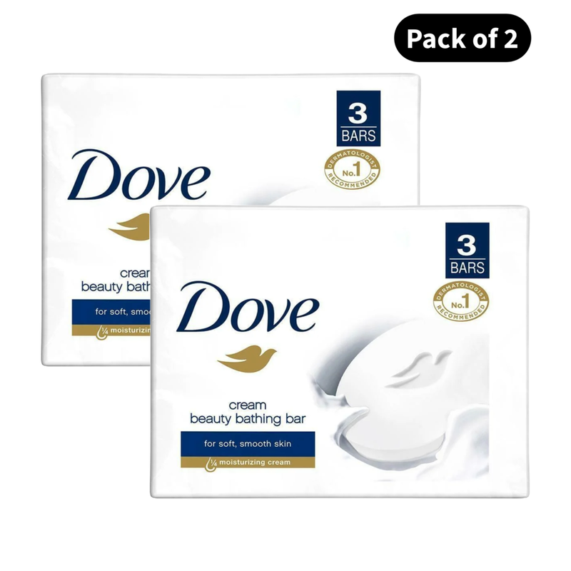 Dove Moisturizng Cream Bar (125gm X 3)(Pack of 2)