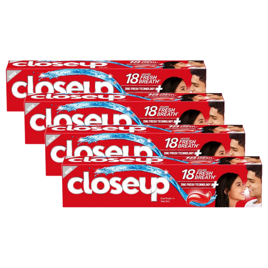 Closeup 18 Hours Fresh Breath Everfresh Red Hot Toothpaste 150g Pack of 4