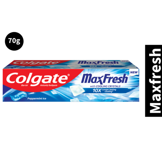 Colgate Peppermint Ice MaxFresh With Cooling Toothpaste Crystals 10X 70gm