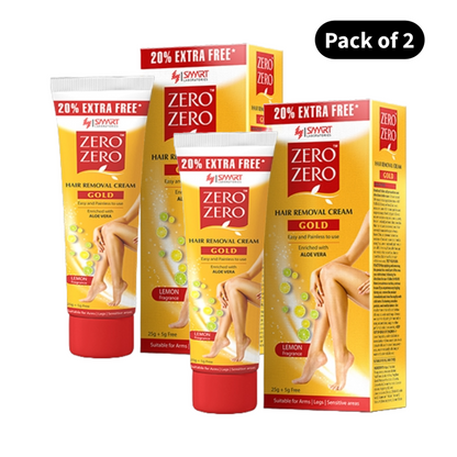 Zero Zero Gold Hair Removal Cream (25gm)(Pack of 2)