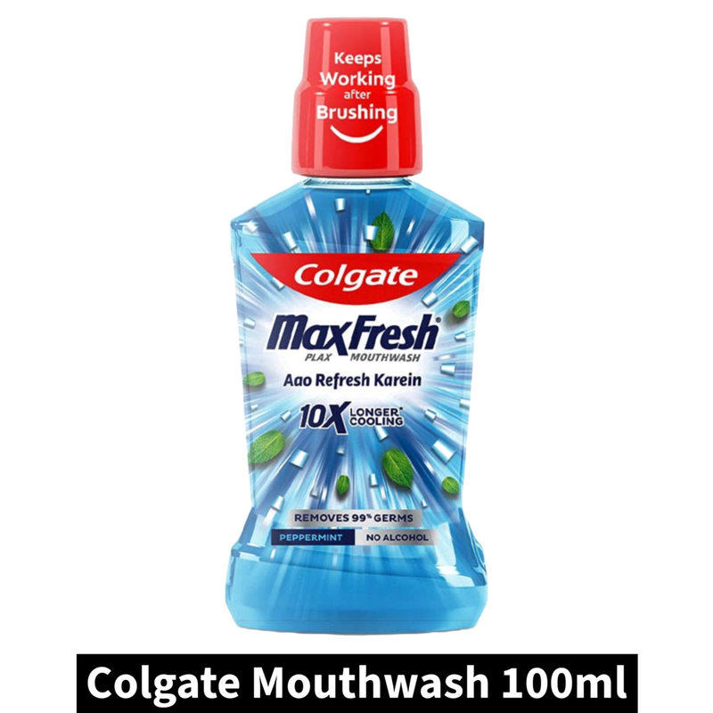 MaxFresh Longer Cooling 10X Colgate Peppermint Mouthwash 100ml