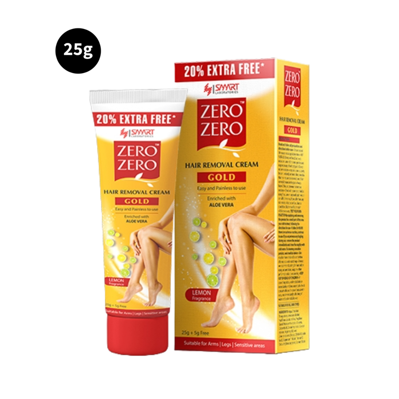 Zero Zero Hair Removal Cream Gold Aloe Vera 25gm