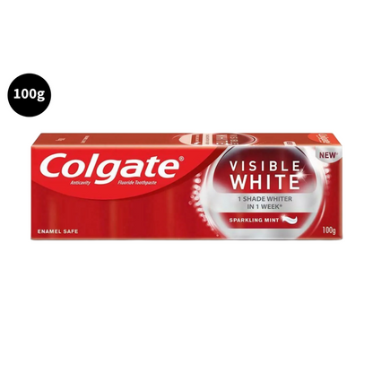 Colgate Anticavity Toothpaste Visible White Sparkling Mint 100gm