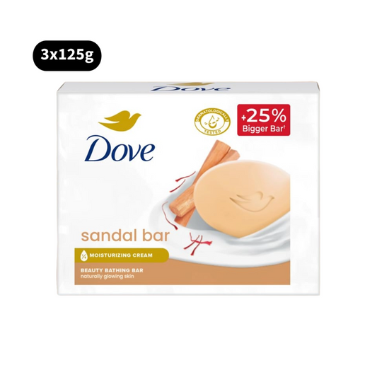 Dove Moisturising Cream Bar Sandalwood Beauty Bathing (125gm X 3)