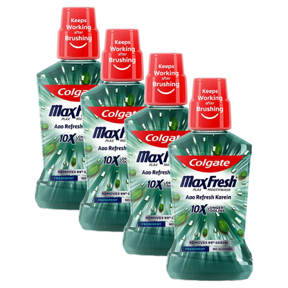 Colgate MaxFresh Longer Cooling 10X Freshmint Mouthwash 100ml Pack of 4