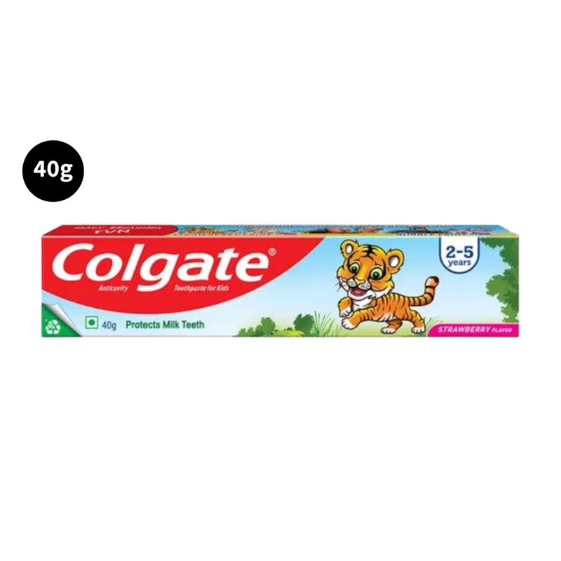 Colgate Anticavity Kids Toothpaste Strawberry Protects Milk Tiger 40gm