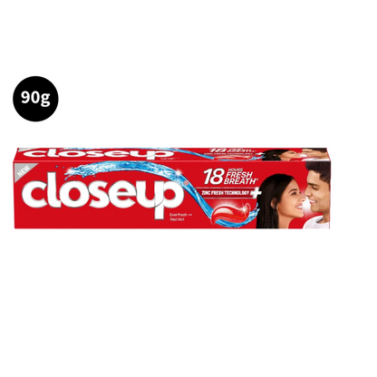 Closeup Everfresh Red Hot Toothpaste 18 Hours Fresh Breath 90gm