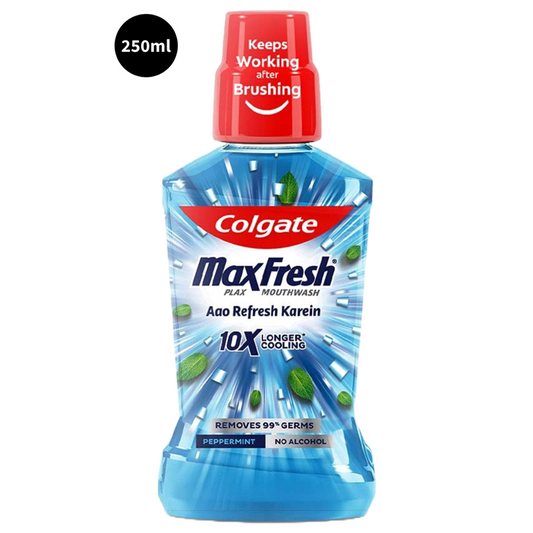 Colgate Peppermint Mouthwash MaxFresh Longer Cooling 10X 250ml