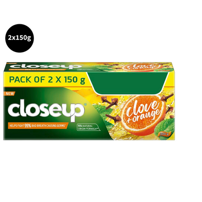 Closeup Helps Fight 99% Toothpaste Clove + Orange (150g x 2)