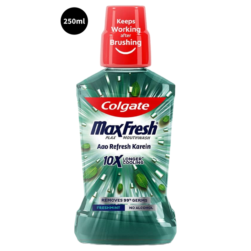 Colgate Freshmint Mouthwash MaxFresh Longer Cooling 10X 250ml