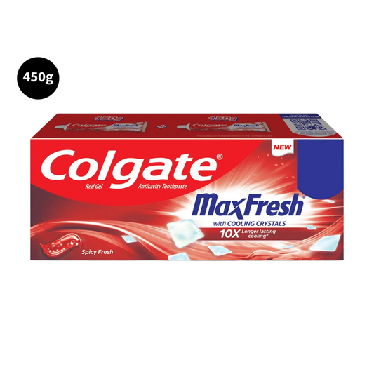 Colgate Spicy Fresh MaxFresh With Cooling Toothpaste Crystals 10X (3X150gm)