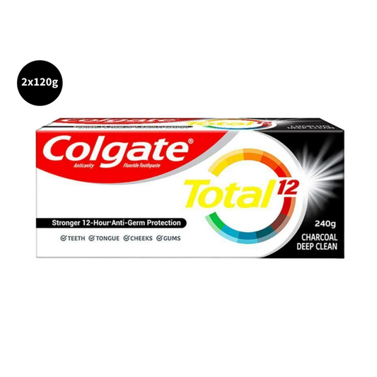 Colgate Charcoal Deep Clean Anticavity Toothpaste Total 12 (2x120gm)