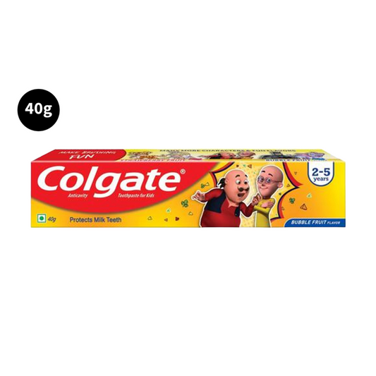 Colgate Anticavity Kids Toothpaste Bubbles Fruit Protects Milk Motu Patlu 40gm