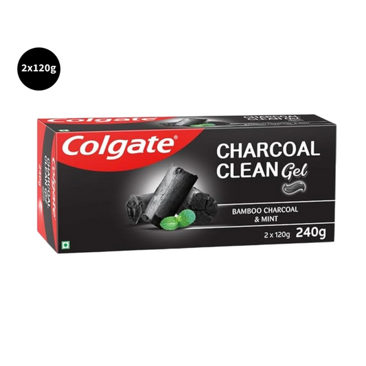 Colgate Clean Gel Toothpaste Bamboo Charcoal & Mint (2x120gm)