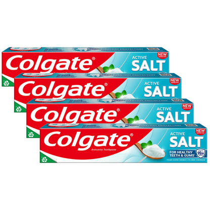 Colgate Active Salt Anticavity Healthy Teeth & Gums Toothpaste 115g Pack of 4