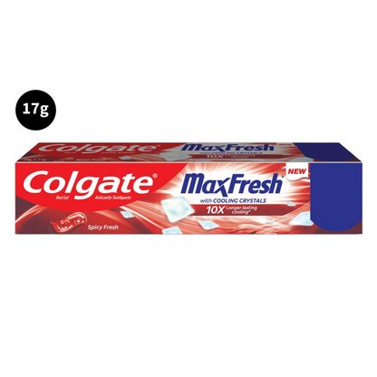 Colgate Spicy Fresh MaxFresh With Cooling Toothpaste Crystals 10X 17gm