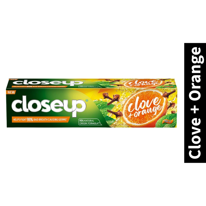 Helps Fight 99% Closeup Clove + Orange Toothpaste 150g