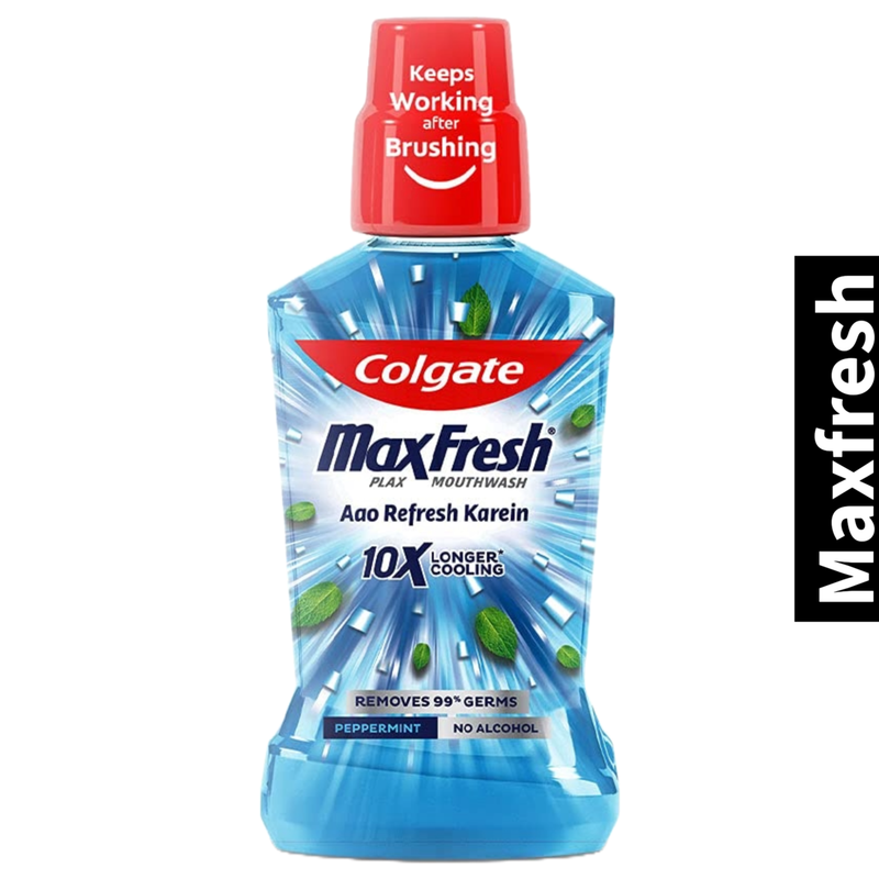 Peppermint Mouthwash Colgate MaxFresh Longer Cooling 10X 250ml