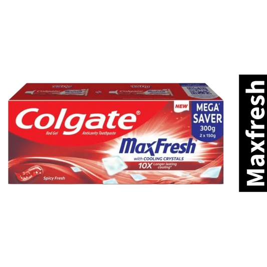 Spicy Fresh Colgate MaxFresh With Cooling Crystals 10X Toothpaste (2X150g)