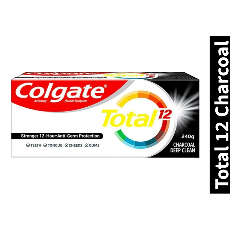 Charcoal Deep Clean Colgate Total 12 Anticavity Toothpaste (2x120g)