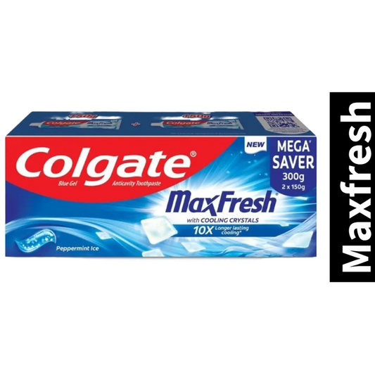 Peppermint Ice Colgate MaxFresh With Cooling Crystals 10X Toothpaste (2X150g)