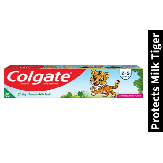 Anticavity Kids Colgate Strawberry Protects Milk Tiger Toothpaste 40g