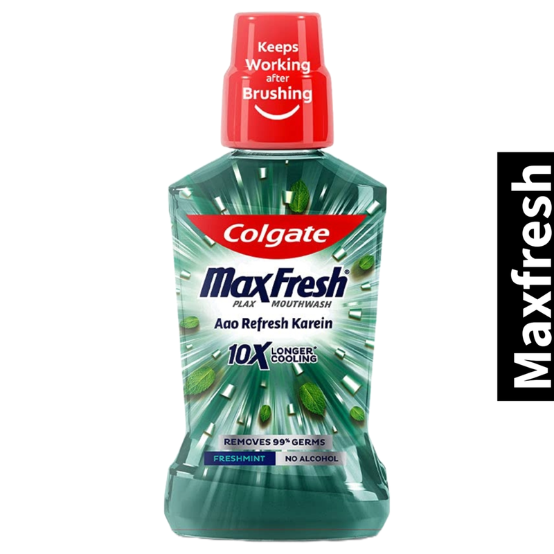 Freshmint Mouthwash Colgate MaxFresh Longer Cooling 10X 250ml