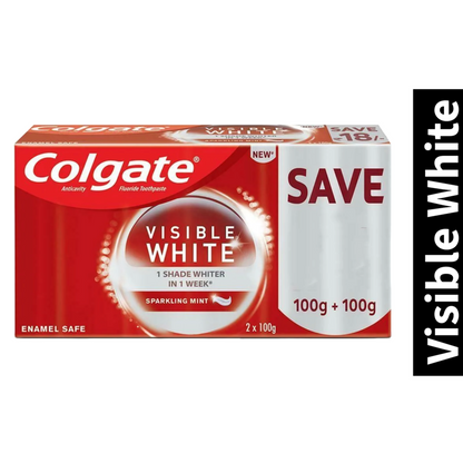 Anticavity Colgate Visible White Sparkling Mint Toothpaste (2X100g)