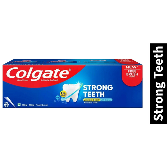 Anticavity Colgate Strong Teeth Toothpaste + ToothBrush 300g