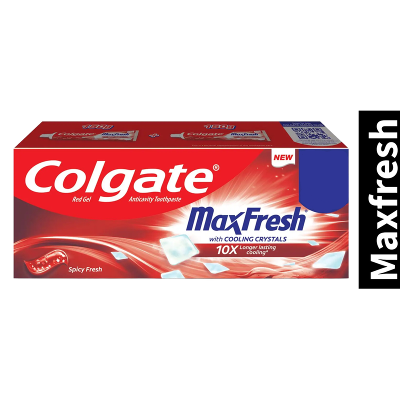 Spicy Fresh Colgate MaxFresh With Cooling Crystals 10X Toothpaste (3X150g)