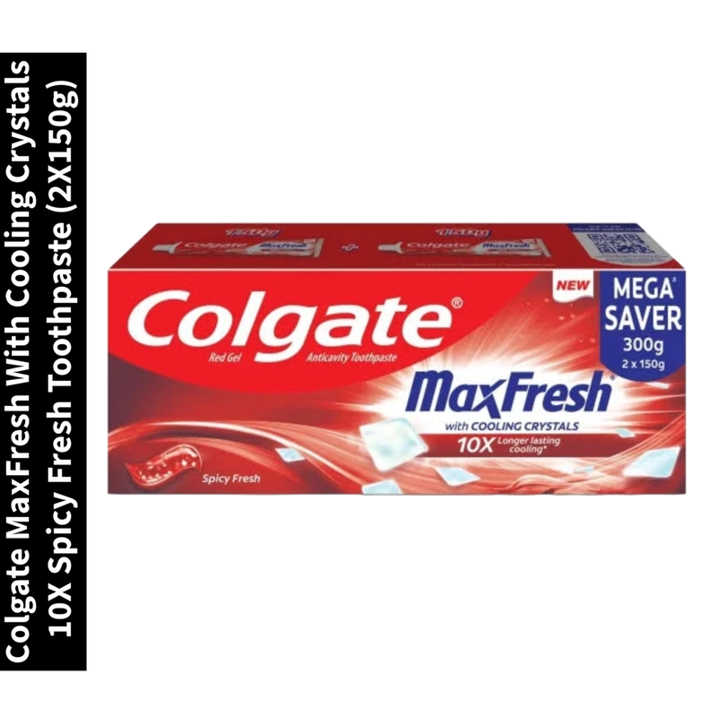 MaxFresh With Cooling Crystals 10X Colgate Spicy Fresh Toothpaste (2X150g)