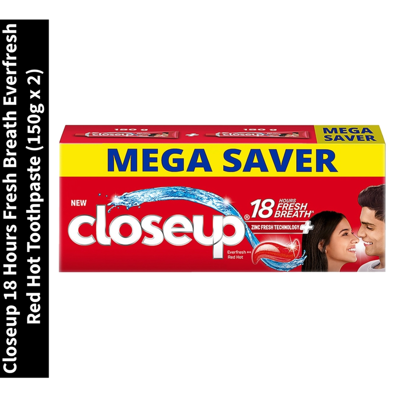 18 Hours Fresh Breath Closeup Everfresh Red Hot Toothpaste (150g x 2)