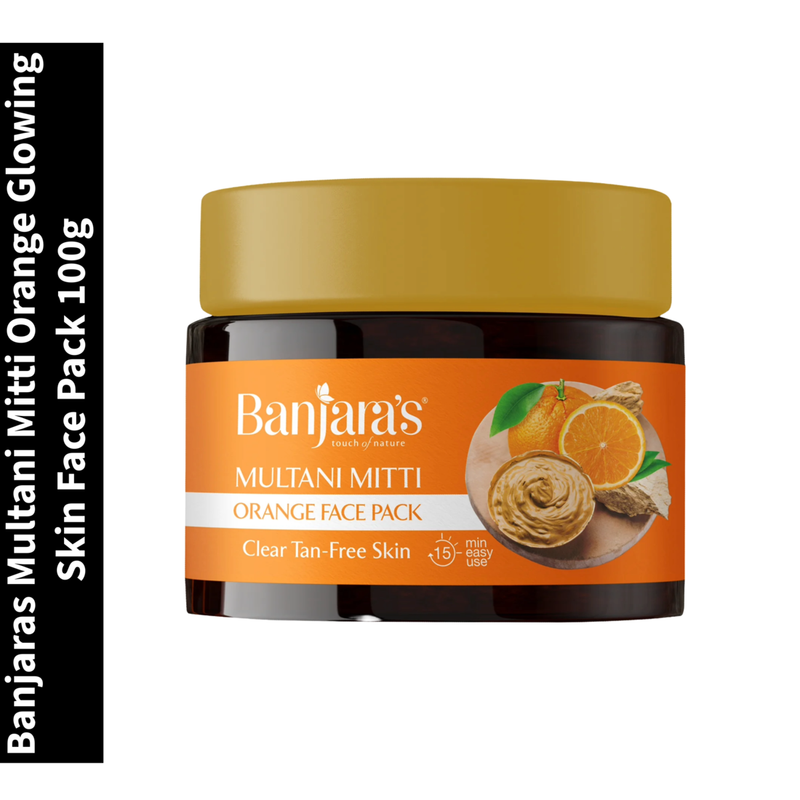 Multani Mitti Banjaras Orange Glowing Skin Face Pack 100g