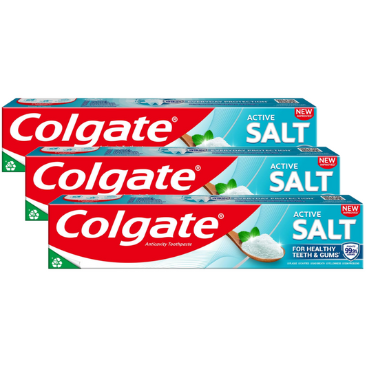 Colgate Active Salt Anticavity Healthy Teeth & Gums Toothpaste 115g Pack of 3