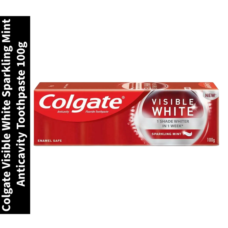 Visible White Sparkling Mint Colgate Anticavity Toothpaste 100g